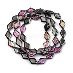 Brins de perles de verre à placage UV électrolytique&nbsp;EGLA-B010-01A-HP03