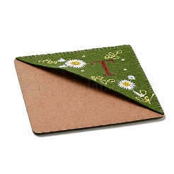 4 pieza de marcapáginas de esquina bordados a mano personalizados con letras&nbsp;JX587T