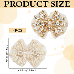 4 Stück Legierungs-Strass-Schuhdekorationen&nbsp;DIY-MA0006-63LG