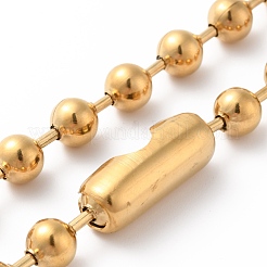 PVD-Vakuumbeschichtung 304 Edelstahl Kugelkette Halskette & Armband Set&nbsp;STAS-D181-01G-01A