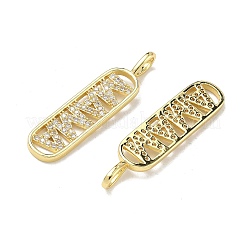 Pendenti in ottone con micro pavé di zirconi cubici per la festa della mamma&nbsp;KK-D235-05G