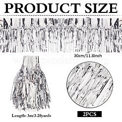 Rideaux à franges en feuille de plastique&nbsp;DIY-WH0028-106B