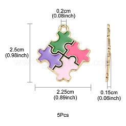 Pendentifs d'émail en alliage&nbsp;ENAM-YW0002-39A