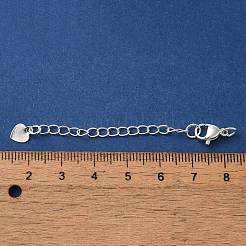 Emembouts en laiton plaquées sur crémaillère avec chaîne et fermoirs mousquetons&nbsp;KK-F873-03S