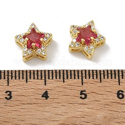 Breloques coulissantes en laiton à micro pave avec zircone cubique&nbsp;KK-D226-02G-03
