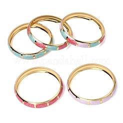 Klapparmreifen aus emailliertem Edelstahl 304&nbsp;BJEW-D408-44G
