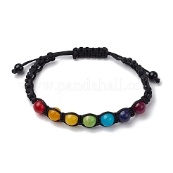 7 Chakra-Edelstein-Armband mit geflochtenen Perlen&nbsp;BJEW-JB11027