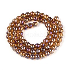Chapelets de perles en verre transparent électrolytique&nbsp;GLAA-T032-T6mm-AB23