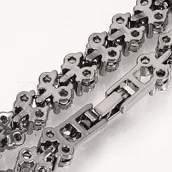 Messing Armbänder&nbsp;ZIRC-S058-46B