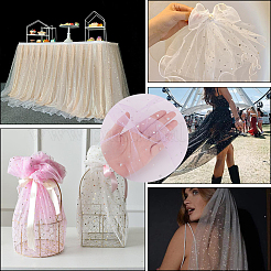 1 m Pailletten-Polyester-Organza-Stoffe&nbsp;DIY-CY0003-41A