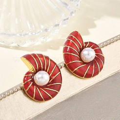 Pendientes de latón esmaltado para mujer&nbsp;KK-CBA760A-10G