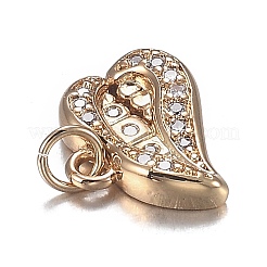 Messing Mikro klar Zirkonia Charms&nbsp;ZIRC-F120-084G