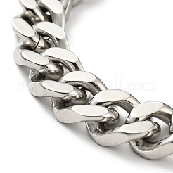 Anlaufgeschütztes Panzerkettenarmband aus 201er Edelstahl für Männer und Frauen&nbsp;BJEW-H550-06B-P