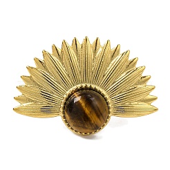 Runde Fingerringe aus natürlichem Tigerauge&nbsp;RJEW-Q822-47G-02
