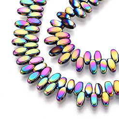 Fili di perline di ematite sintetica non magnetica elettrolitica&nbsp;G-T139-65A