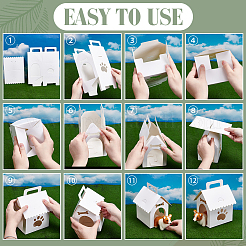 Geschenkverpackungen aus Papier mit Griffen und Fenster&nbsp;CON-WH0095-186