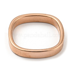 Ionenplattierung (IP) 304 Edelstahl Rechteck Fingerring&nbsp;RJEW-C059-01RG