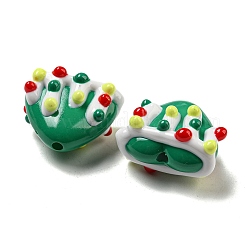 Acrilico dipinto a mano con perline smaltate&nbsp;MACR-D031-06G