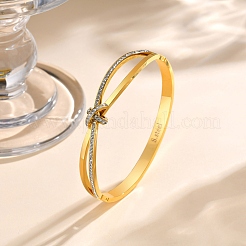 Brazaletes con bisagras de acero inoxidable 304 para mujer&nbsp;BJEW-U022-02G