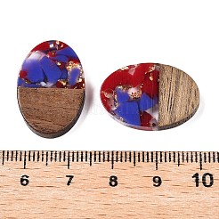 Colgantes de resina transparente y madera de nogal&nbsp;RESI-T057-04F