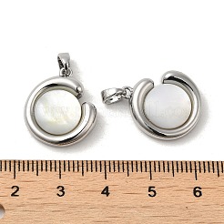 Muschelanhänger aus Messing mit Pavé-Fassung&nbsp;KK-M270-47P