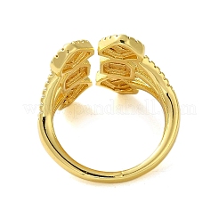 Messing mit Zirkonia-Ringen&nbsp;LS-RJEW-B057-04G-04