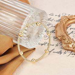 Bracelets en laiton micro pavé de zircons cubiques transparents pour femmes&nbsp;BJEW-M047-02G