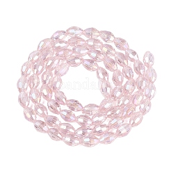 Chapelets de perles en verre transparent électrolytique&nbsp;GL-N002-01A-A03
