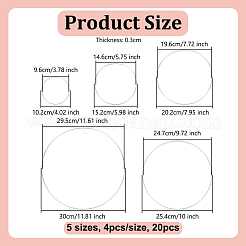 20 Stück 5 Stile Eisenreifen&nbsp;IFIN-OC0001-08