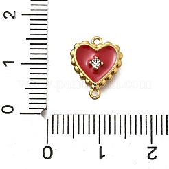 Ciondoli a forma di cuore in acciaio inossidabile smaltato 304&nbsp;STAS-Q337-02G