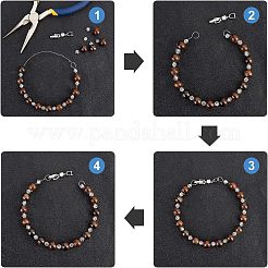 9 catena di estensione in ottone bicolore&nbsp;ZIRC-FH0001-11