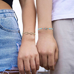 50 bracciale in cordoncino di poliestere cerato in 10 colori&nbsp;AJEW-TAC00028