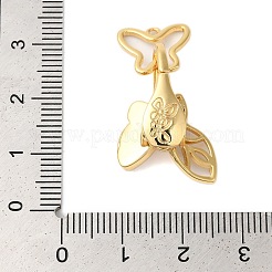 Messing Micro Pave klare Zirkonia Falte über Verschlüsse&nbsp;KK-S382-08G