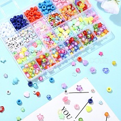DIY-Kits zur Herstellung von Armbändern aus Acrylperlen in gemischten Formen&nbsp;DIY-YW0010-97