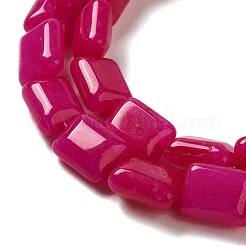 Gefärbt natürlichen weißen Jade Perlen Stränge&nbsp;G-G085-A04-01