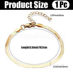1 Stück 304 Edelstahl Fischgrätenketten Armband für Männer und Frauen&nbsp;BJEW-DJ0001-68