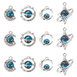 16 stücke 4 stile legierung strass anhänger&nbsp;FIND-TA0011-19