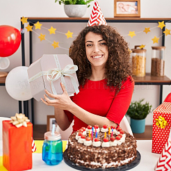 20 Yards Polyesterband mit Goldprägung und Aufdruck „Happy Birthday to You“&nbsp;OCOR-WH0082-243B