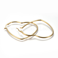 Boucles d'oreilles créoles en acier inoxydable 201&nbsp;EJEW-A052-12B