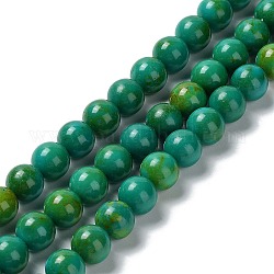 Natürliche Howlith Perlen Stränge, gefärbt, Runde, 10 mm, Bohrung: 1.4 mm, ca. 40 Stk. / Strang, 15.43'' (39.2 cm)