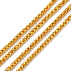 Chaînes de maillage en fer de réseau, non soudée, avec bobine, or, chaîne: 4.2 mm d'épaisseur, environ 328.08 pied (100 m)/rouleau