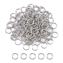 304 anelli di salto aperti in acciaio inossidabile anelli di salto, colore acciaio inossidabile, 8x0.9mm, diametro interno: 6.2mm