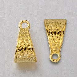 Bügel aus Legierungsrohr im tibetischen Stil, Schleifenbügel, Perlen der Patsche, Bleifrei und cadmium frei, golden, 14.5x7.5x8.5 mm, Bohrung: 2 mm