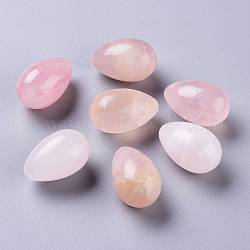 Pierre d'oeuf de quartz rose naturel, Pierre de palmier de poche pour le soulagement de l'anxiété, la méditation, le décor de Pâques, 31~32x20x20mm
