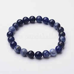 Sodalite naturelle bracelets de perles extensibles, 2 pouce (5.2 cm)