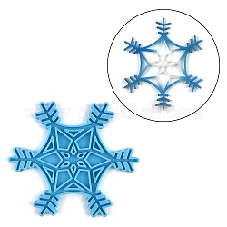DIY Christmas Snowflake Pendant Food Grade Silicone Molds, Resin Casting Molds, for UV Resin, Epoxy Resin Jewelry Making, Star, 110x124x6mm