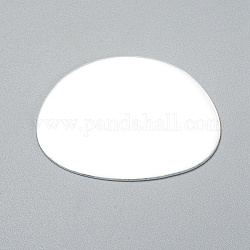 Ovaler Spiegel, für faltbare Kompaktspiegel-Abdeckungsformen in Katzenform, Transparent, 40.5x54.5x1 mm