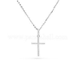 Tinysand cz ювелирные изделия 925 стерлингового серебра кубический цирконий крест кулон ожерелья, серебряные, 18 дюйм