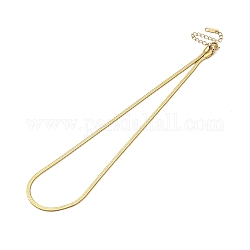 Placcatura ionica (ip) 304 collana a catena a spina di pesce in acciaio inossidabile per uomo donna, vero placcato oro 18k, larghezza: 3 mm, 15.94 pollice (40.5 cm)