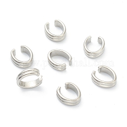 304 Stainless Steel Quick Link Connectors, Oval, Stainless Steel Color, 8x7x2.5mm, Inner Diameter: 6x5mm